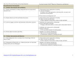 One of the features of the teaching strategies gold® assessment system is that each of the objectives has 9 rating scales that can be used to assign a value to the child's level in a particular progression. Seven Mile Publishing Teaching Strategies Gold Objectives For Development Learning Birth Through Kindergarten Page 2