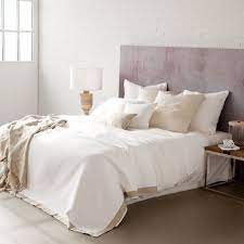 Linen Border Bedspread And Cushion Cover Bedspreads Bedroom Zara Home United Kingdom Home Bed Spreads Bedroom Bliss