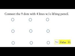 With a pin, a pencil and a piece of paper you can make a pinwheel. Connecting 9 Dots With 4 Lines W O Lifting Pencil Youtube