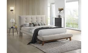 Wood and upholstered colvin storage bed. Reena Fabric Platform Bed With Built In Bench Groupon