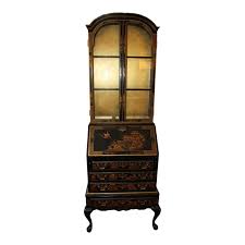 See more ideas about antique secretary desks, secretary desks, victorian furniture. Vintage Chinoiserie Secretary Desk And Hutch Chairish