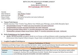 Rpp Daring Kelas X Bahasa Inggris Bahasa Sekolah Guru