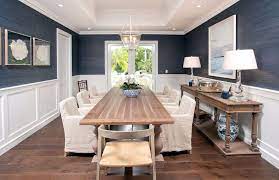 Two Tone Dining Room Ideas Pictures Coastal Dining Room Dining Room Wainscoting Dining Room Buffet Decor