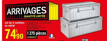 Offre Lot De 2 Cantines En Metal Chez Brico Depot