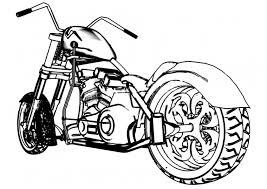 Malvorlage Motorrad Chopper Coloring And Malvorlagan