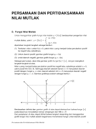 Konsep nilai mutlak video ini menampilkan penjelasan tentang fungsi nilai mutlak dan membuat grafik nilai mutlak materi kelas 10 semester 1. Fungsi Nilai Mutlak Pdf