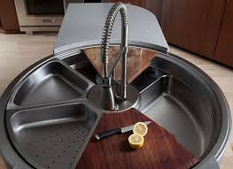 rotating sink with cutting board and