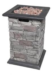 Concrete fire pit ring kit brown. Backyard Creations Castlerock Propane Gas Fire Bowl At Menards