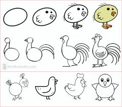 Download gambar gambar untuk mewarnai bagi anak paud gambar gambar mewarnai islami anak tk dan sd terbaru 2019 marimewarnai com 60 gambar mewarnai hewan menggambar hewan gambar binatang untuk anak tk yang mudah. 10 Cara Menggambar Ayam Dengan Mudah Tk Nu 01 Kendit
