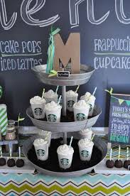 Starbucks Birthday Party Ideas Photo 1 Of 10 Starbucks Birthday Party Starbucks Birthday Starbucks Party