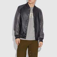 Coach Leather Varsity Jacket In 2021 Leather Varsity Jackets Varsity Jacket Designer Clothes For Men