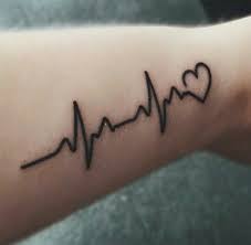 Cool Heartbeat Tattoo Heartbeat Tattoo Name Tattoos On Wrist Ecg Tattoo