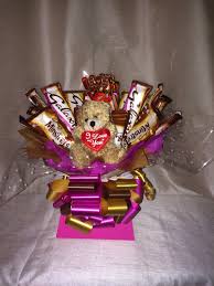 Large Galaxy Box You Can T See From The Picture But This Is Loaded With Galaxy Choc 3 Big Bars Caramel Honeycomb And Cooki Chocolate Bouquet Valentines Gifts