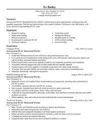 Best Journeymen Hvac Sheetmetal Workers Resume Example Livecareer