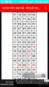 25 rational satta panel chart