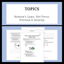 Forces Friction Gravity Inertia Newton S Laws Worksheet Persuasive Writing Prompts Newtons Laws Science Lesson Plans