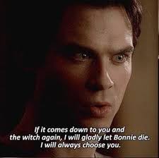Trying to save Bonnie from the prison world Elena knew exactly what Damon's  true intentions were, about getting her to see what a great guy he was so  she could come back🤣