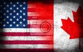 Concept illustration zeigt die flaggen der vereinigten staaten und kanada zusammen als puzzlestücke. Usa Und Kanada Flagge Mit Grunge Metall Textur Fototapete Fototapeten Blazonry Autonomie Norge Myloview De