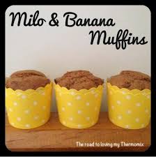 Milo And Banana Muffins Recipe Thermomix Recipes Thermomix Baking Banana Muffins