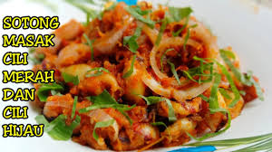 Resepi sambal sotong, sup mamak, masak lemak siput sedut, siakap by mded in types > recipes/menus. Sotong Masak Cili Merah Dan Cili Hijau Simple Youtube