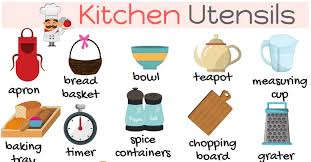 Kitchen Utensils List Of Essential Kitchen Tools With Pictures 7 E S L Kitchen Instruments Kitchen Utensils Essential Kitchen Tools