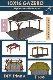 10x16 Gazebo Plans Gazebo Plans Rectangular Gazebo Diy Gazebo