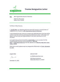 trustee resignation letter pdf templates jotform