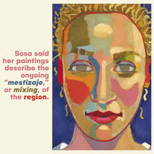 San Antonio-based artist Kathy Sosa is known for her striking paintings of  women.⁠ ⁠ Their faces are shaded with the colors of the rainbow and their  gazes range from gentle, to knowing,