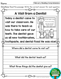 February Reading Comprehension Passages For Kindergarten And First Grade Reading Comprehension Worksheets First Grade Reading Comprehension Reading Comprehension Lessons