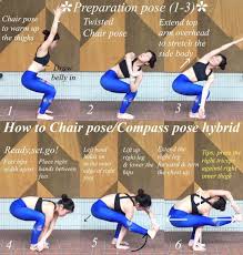 Day 1 Of Twistoutthetoxins Is The Hybrid Of Compass Chair Pose Step 1 3 Are The Preparation Poses For D Advanced Yoga Yoga Poses Advanced Compass Pose