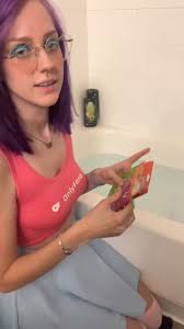 He loves it when I smell like peanut butter #wife #bathbomb #purplehair  #fyp #foryou #funny #peanutb