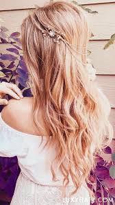 Have your stylist twist your long tresses (or extensions) and then gently pull on the edges to create a perfectly messy updo. Simple Wedding Hairstyles For Long Hair Down Addicfashion