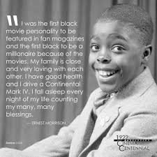 Ernest Morrison was a child actor,...