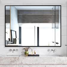 Neu Type Rectangle Modern Simple Bathroom Vanity Mirror Wall Mounted Hanging Mirror Black Gold Jj In 2020 Large Bathroom Mirrors Simple Bathroom Bathroom Vanity Mirror