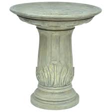 Bird Bath Fountain Home Depot Mpg Aged Granite Finish Cast Stone Royal Leaf Birdbath Pf6284ag The Home Depot Cast Stone Bird Bath Bird Bath Fountain