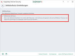 Aktivieren Oder Deaktivieren Des Selbstschutzes In Kaspersky Internet Security 2018