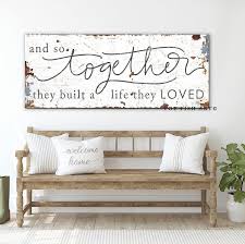 And So Together They Built A Life They Loved Living Room Wall Etsy Room Wall Decor Wall Decor Living Room Wall Decor Bedroom