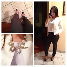 Banking Teller Wear Neckless From Tjmaxx Heels From Bcbg Pants From Forever 21 Shirt Blaze Dressy Casual Outfits Business Casual Outfits Bank Teller Outfit