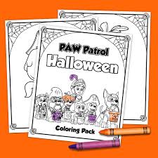 Paw patrol halloween trick or treat | coloring pagesthanks for watching. Printable Paw Patrol Halloween Coloring Pack Jinxy Kids