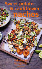 Recipe Sweet Potato And Cauliflower Nachos With Recipes Recipe Recipes Vegetarian Recipes Sweet Potato Nachos