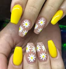 When it comes to cute nail designs for spring we can't forget about the flowers. Pin By Lily M Radukanova On Nails Yellow Nails Design Yellow Nails Nail Designs