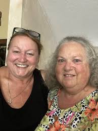 Barb Sheldon (Thielen) & Renee Weberg(Gillespie) lunching in White Bear Lake