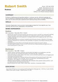 Hostess Resume Samples Qwikresume