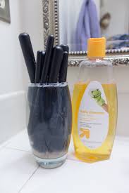 clean your makeup brushes with baby