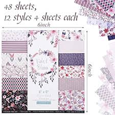 Then download the flower pattern below. Buy 48 Pieces Scrapbook Paper Pad In Purple Violet Bloom Pack Floral Patterns Paper Pack Scrapbook Paper Pack With One Side Prints Cardstock For Scrapbooking Diy Holiday Photo Album Online In Germany