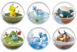 Pokemon 2017 Terrarium Collection Set Of 6 Figure Complete Set Mini Figure Pokemon Pokemon Terrarium Mini Figures