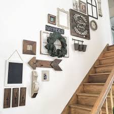 35 Farmhouse Wall Decor Ideas With Images Staircase Wall Decor Stairway Decorating Farmhouse Wall Decor