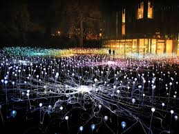 The Glowing Field Of Light Installation In California Is Surreal Light Art Installation Light Installation Lights Artist