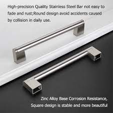Something dark contracted with white cupboards will look beautiful. Hdj14sn 3 5in Hole Centers Cabinet Door Handles Modern Cabinet Hardware Bar Pulls For Cabinets Homdiy Kitchen Cabinet Handles Brushed Nickel Drawer Pulls 5 Pack Cabinet Hardware Tools Home Improvement Fcteutonia05 De