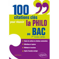 J'aime chanter, j'adore la philosophie. 100 Citations Cles Pour Reussir La Philo Au Bac Tles Toutes Series Broche Lionel Garcia Achat Livre Fnac